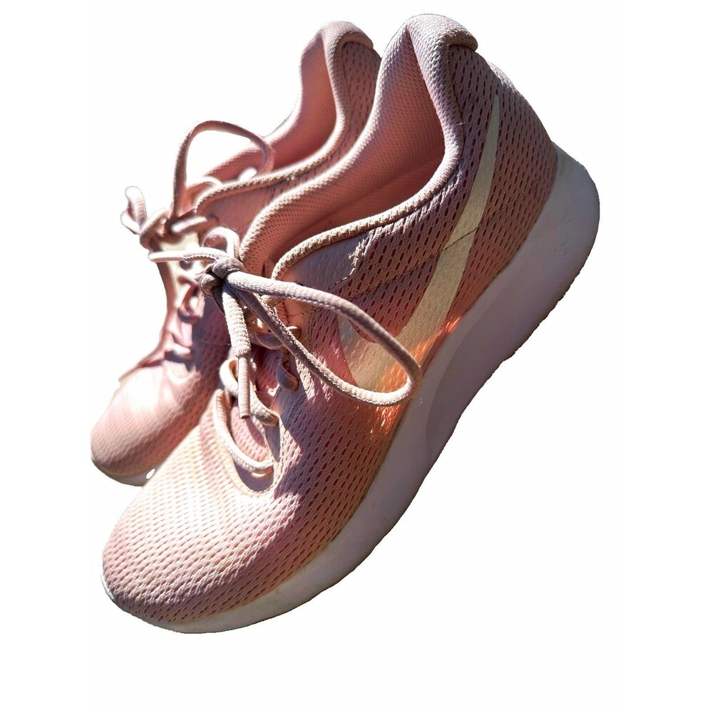Nike Tanjun Women’s Size 8 Pink Mesh Running Walking Athletic Sneakers Shoes
